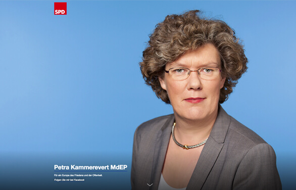 Petra Kammereverts Kandidatenwebseite