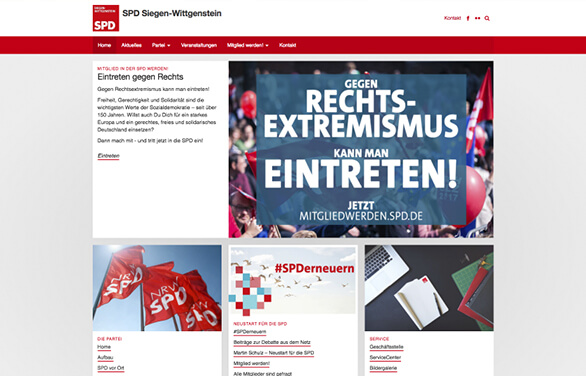 SPD Siegen-Wittgenstein Webseite