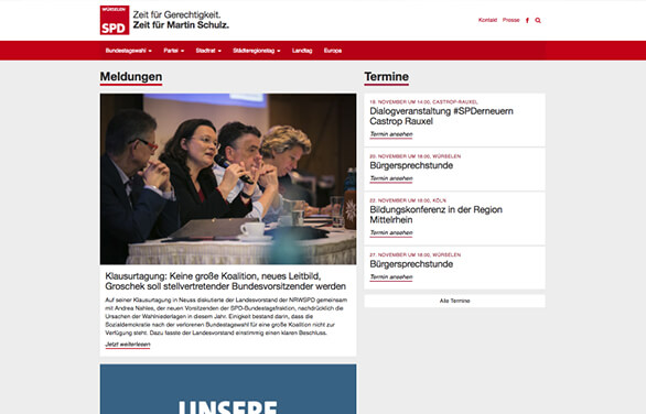 SPD Würselen Webseite