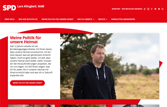 Lars Klignbeils Kandidatenwebseite